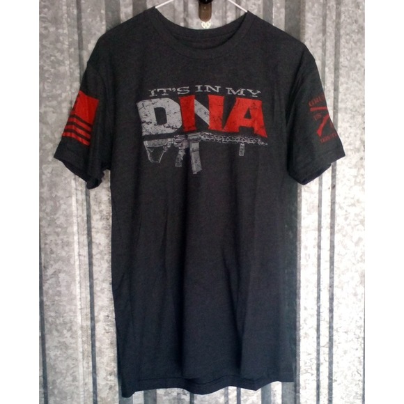 Grunt Style Other - Grunt Style T-Shirt Mens M Dark Gray Rifle It's in my DNA New